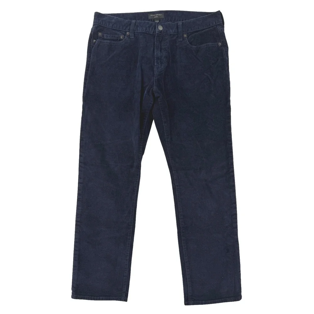 Banana Republic Corduroy Pants Mens 34x30 Navy‎ Slim Stretch Jeans Y2K 90s